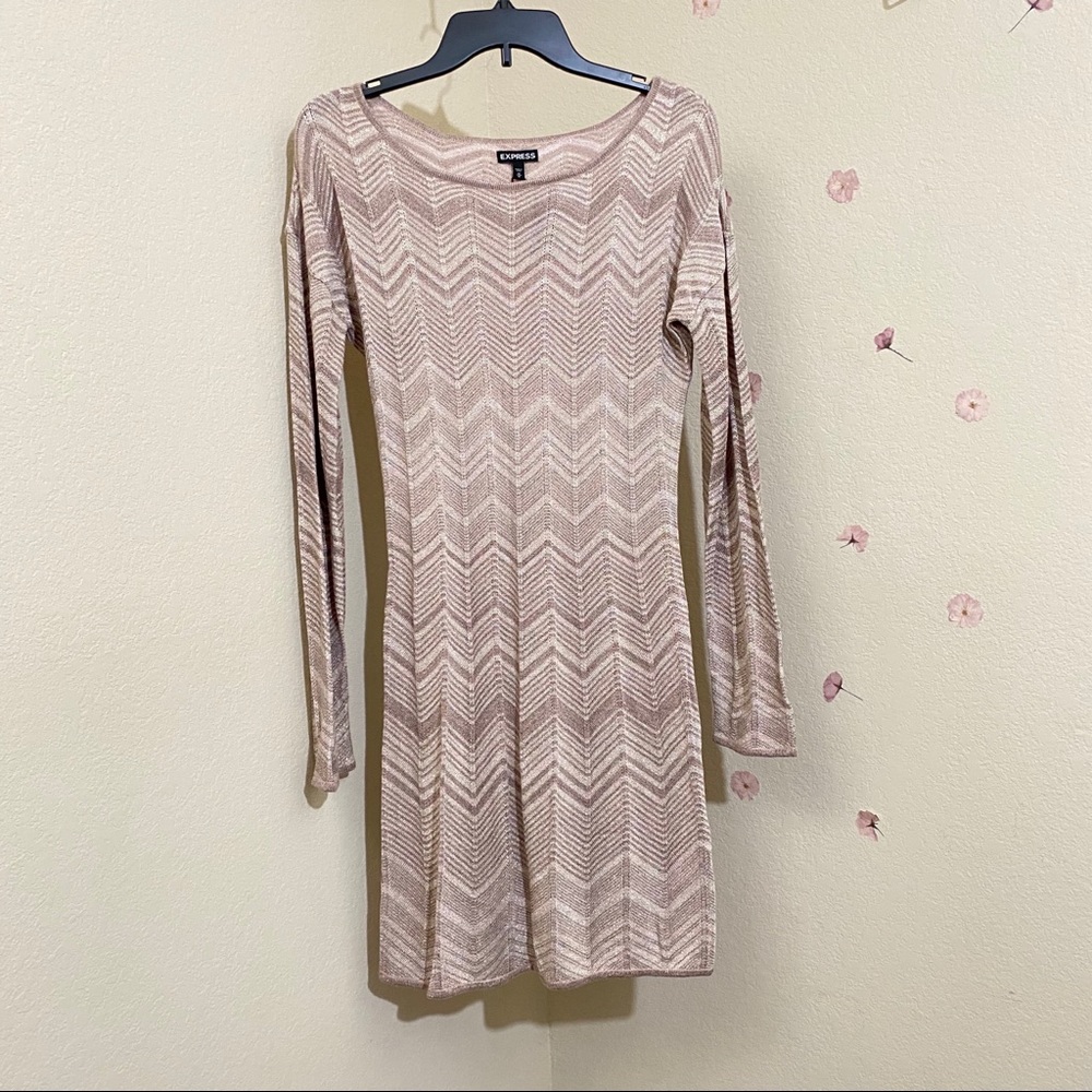Express - Knitted Metallic Dress